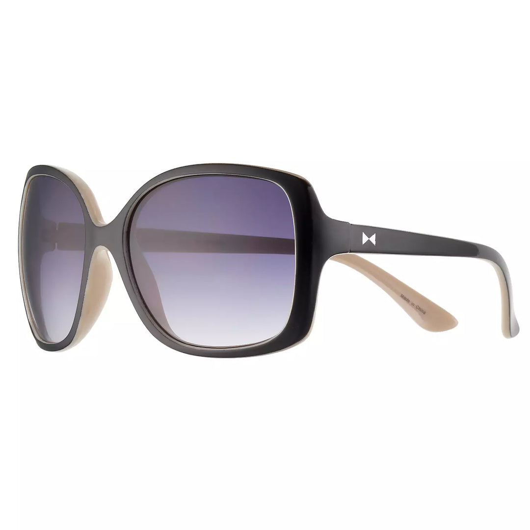 Lauren Conrad Cellarz Two-Tone Oversized Square Sunglasses Black/Beige - Women