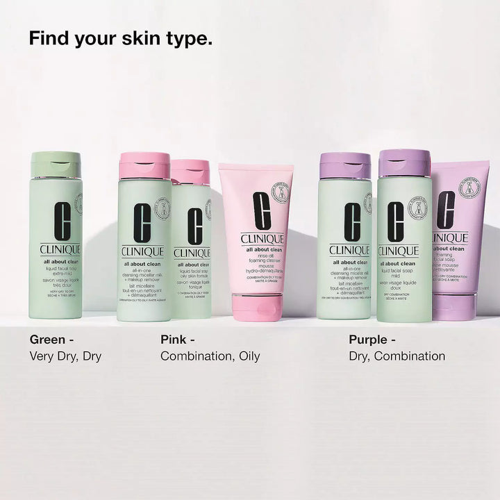 CLINIQUE All About Clean Liquid Facial Soap for oily, combination skin (Pink Cap)