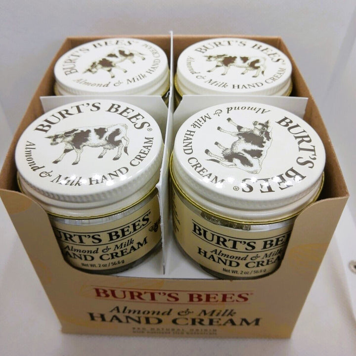 Burt's Bees Almond & Milk Hand Cream- Lot of 8 Jars