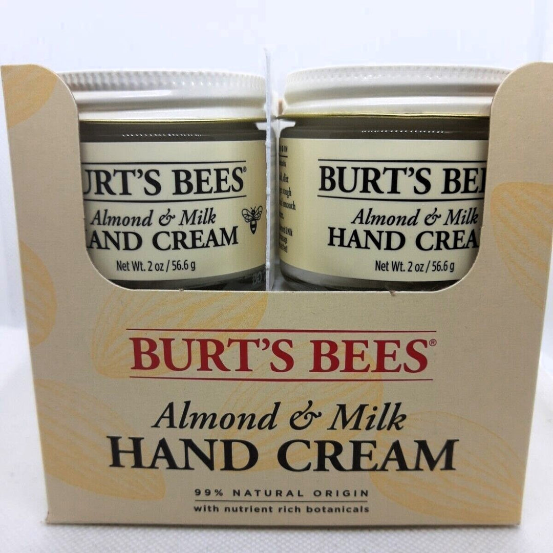 Burt's Bees Almond & Milk Hand Cream- Lot of 8 Jars