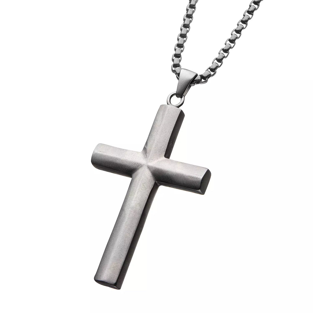 Men's Stainless Steel Cross Pendant Necklace