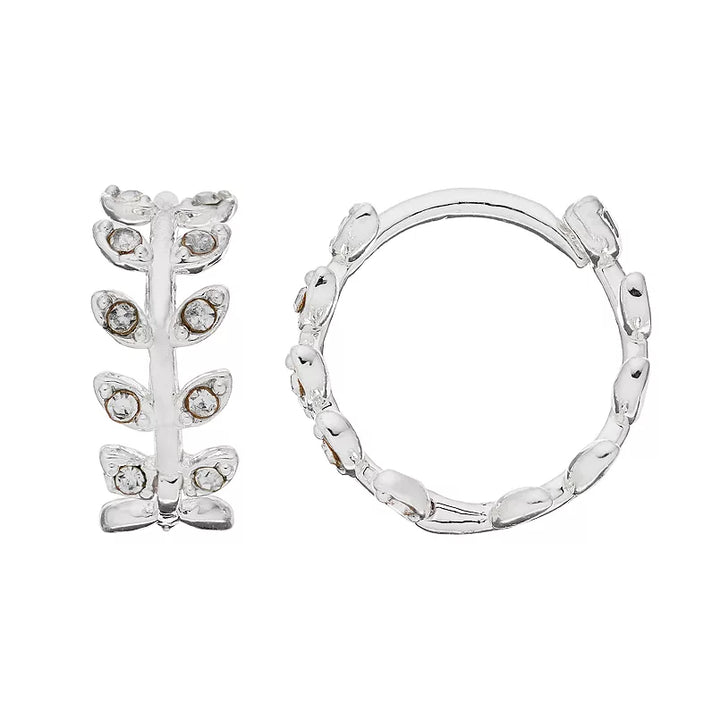 LC Lauren Conrad Vine Motif Nickel Free Hoop Earrings MSRP $14