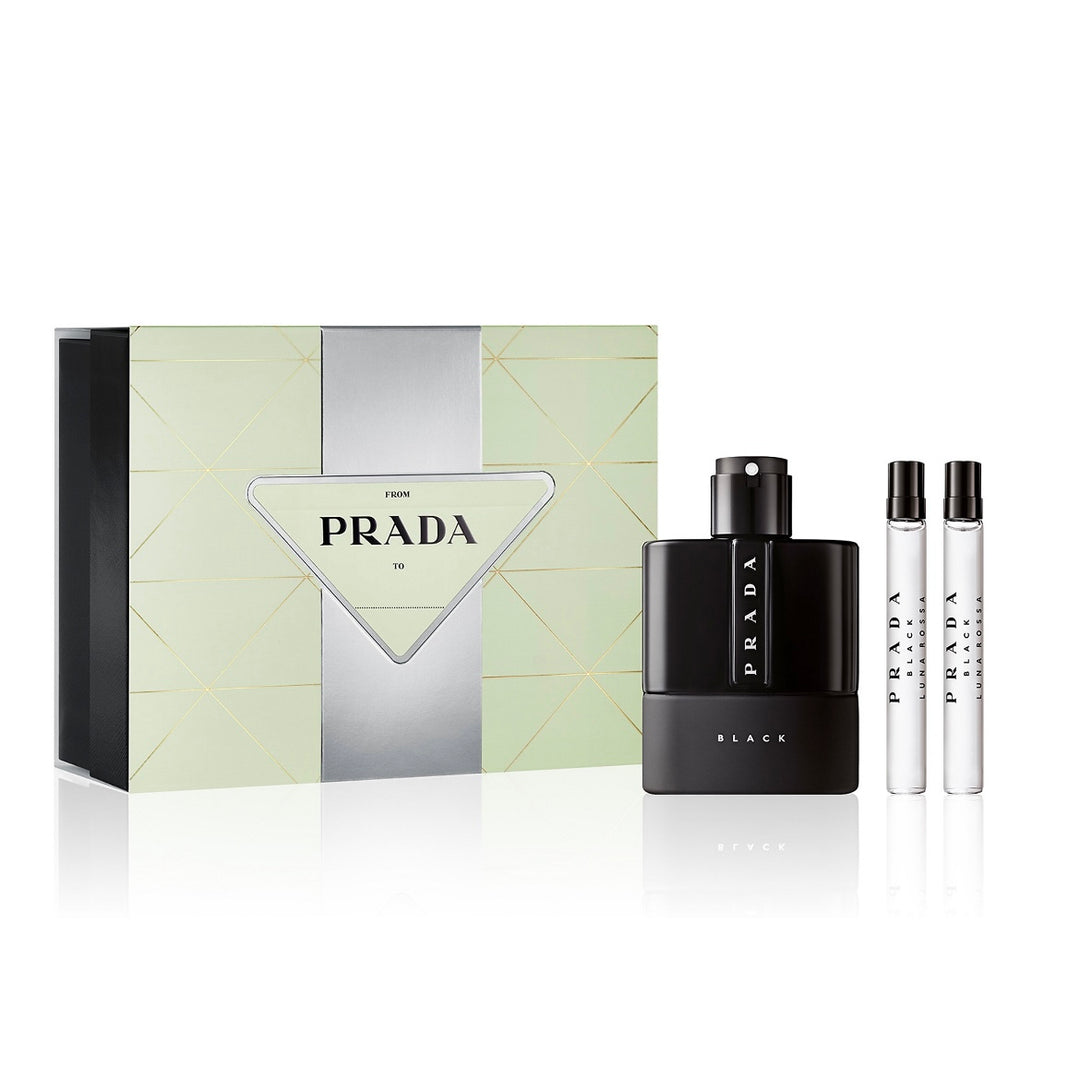 Prada Luna Rossa Black EDP Men's Trio Gift Set