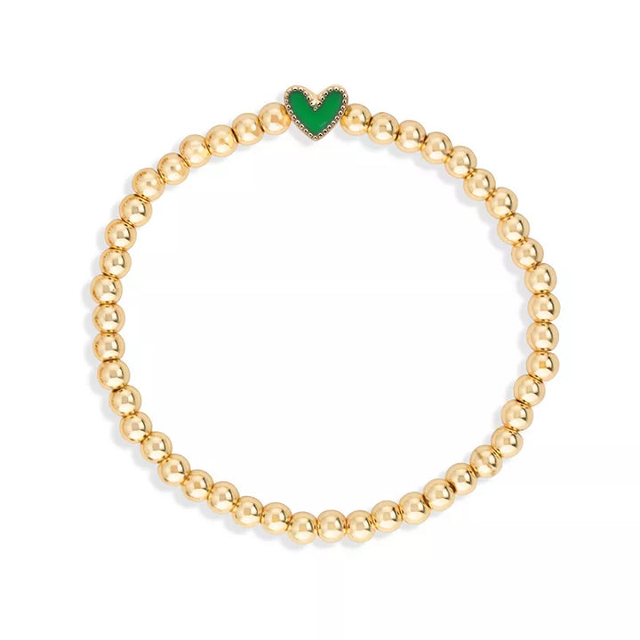 Luca + Danni Green Heart Stretch Bracelet