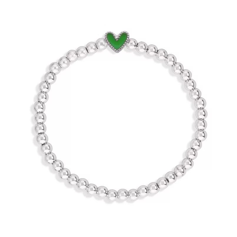 Luca + Danni Green Heart Stretch Bracelet