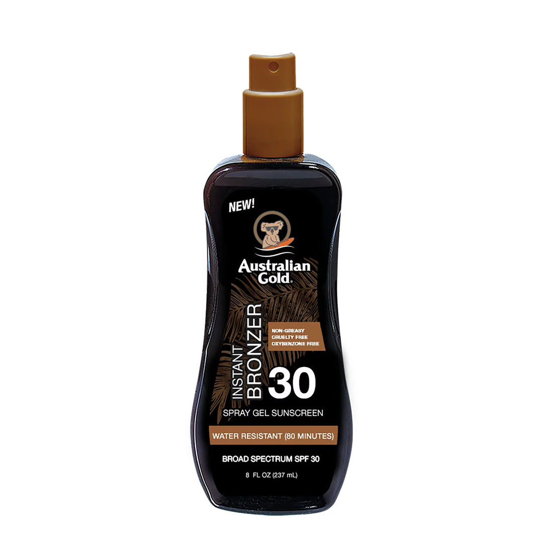 Australian Gold Sunscreen Spray Gel with Instant Bronzer - 8 fl oz