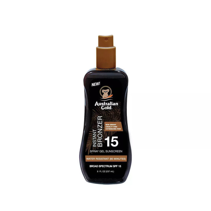 Australian Gold Sunscreen Spray Gel with Instant Bronzer - 8 fl oz