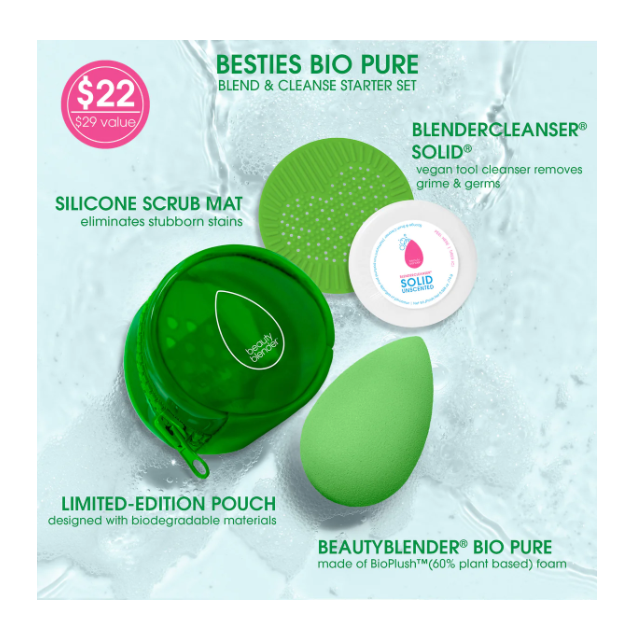 Beauty Blender BESTIES BIO PURE Blend & Cleanse Starter Set