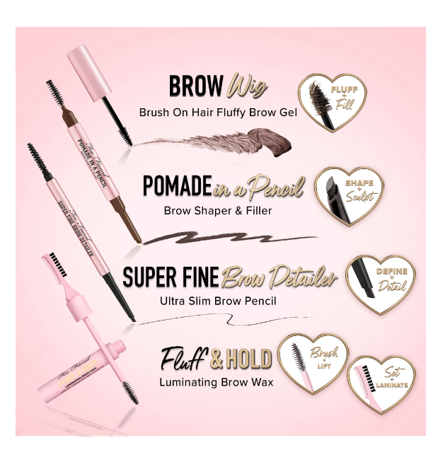 Too Faced Brow Wig Eyebrow Gel Brush-On Hair Fluffy Brow Gel (0.19oz) (Select Shade)