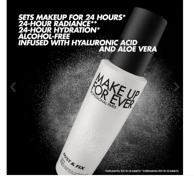 MAKE UP FOR EVER Mist & Fix 24HR Hydrating Setting Spray (Select Size)