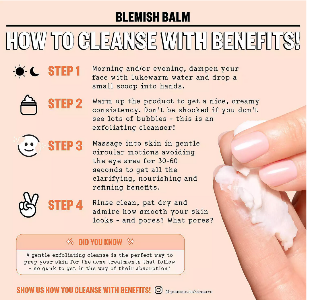 Peace Out Blemish Balm Cleanser (3.6oz)