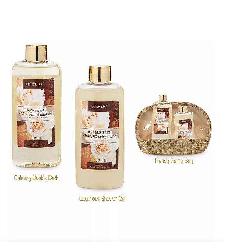 LOVERY 8 Piece White Rose Jasmine Body Care Gift Set