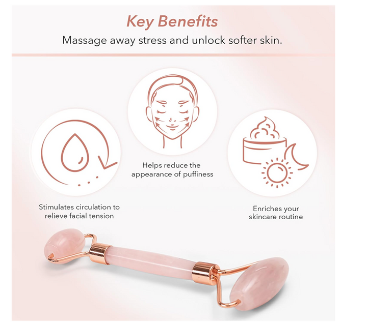 Zoe Ayla Rose Quartz Facial Roller