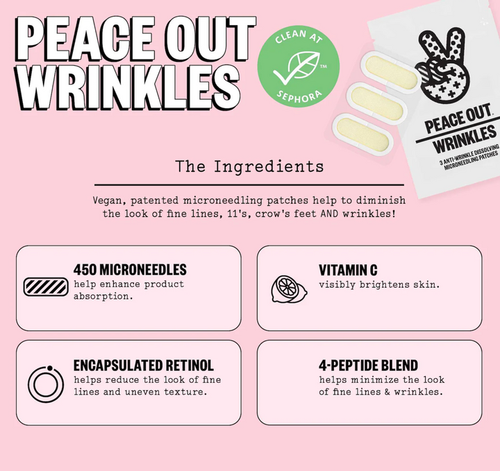 Peace Out Microneedling Anti-Wrinkle Retinol Patches