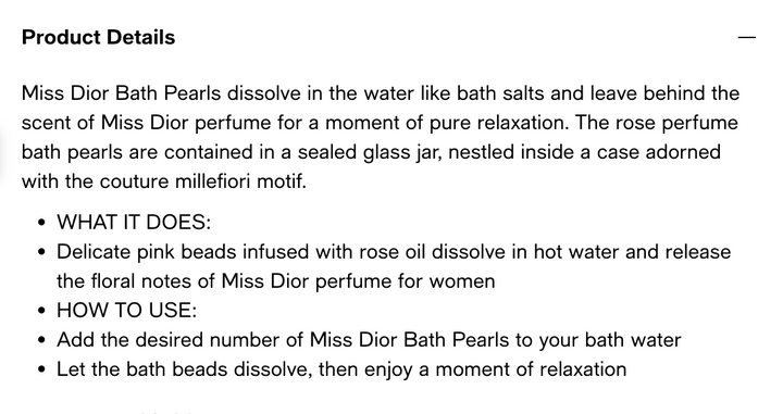 DIOR Miss Dior Bath Pearls - Millefiori Couture Edition, 3.5 oz.