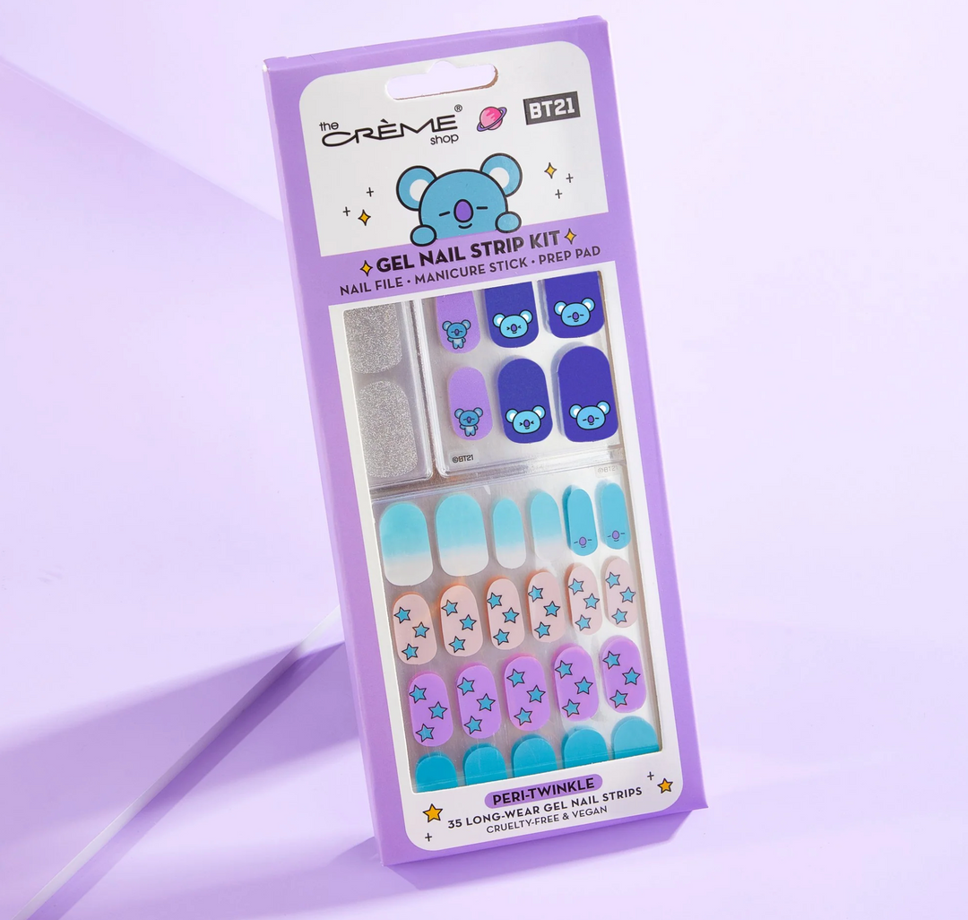 The Crème Shop | BT21: KOYA Peri-Twinkle Gel Nail Strips (Set of 35)