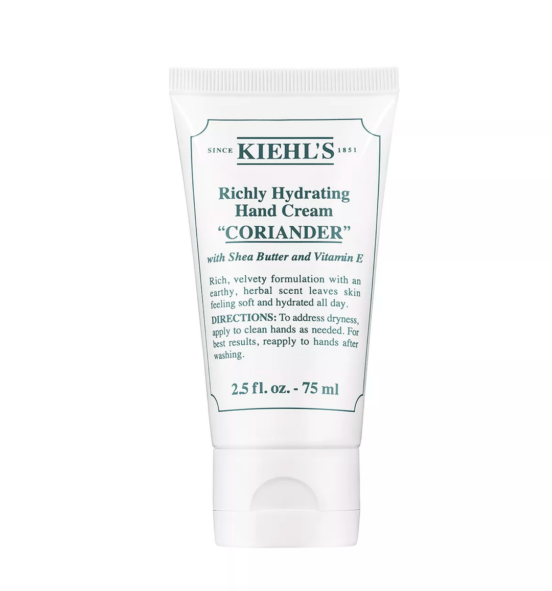 Kiehl's Since 1851 Richly Hydrating Coriander Hand Cream 2.5 oz.