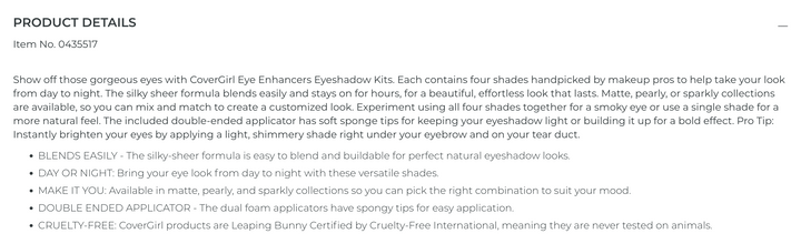 COVERGIRL Eye Enhancers Eyeshadow Quad  (0.19oz) - Select Palette