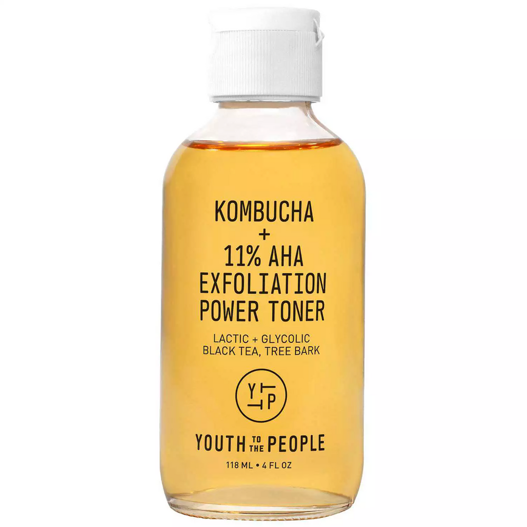 Youth To The People Kombucha + 11% AHA Exfoliation Toner with Lactic Acid - 4floz