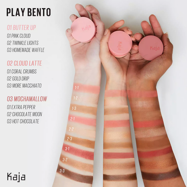 Kaja Face Bento Cream Bronzer, Powder Blush & Highlighter Sculpting Trio