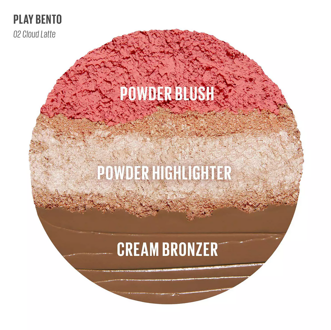 Kaja Face Bento Cream Bronzer, Powder Blush & Highlighter Sculpting Tr