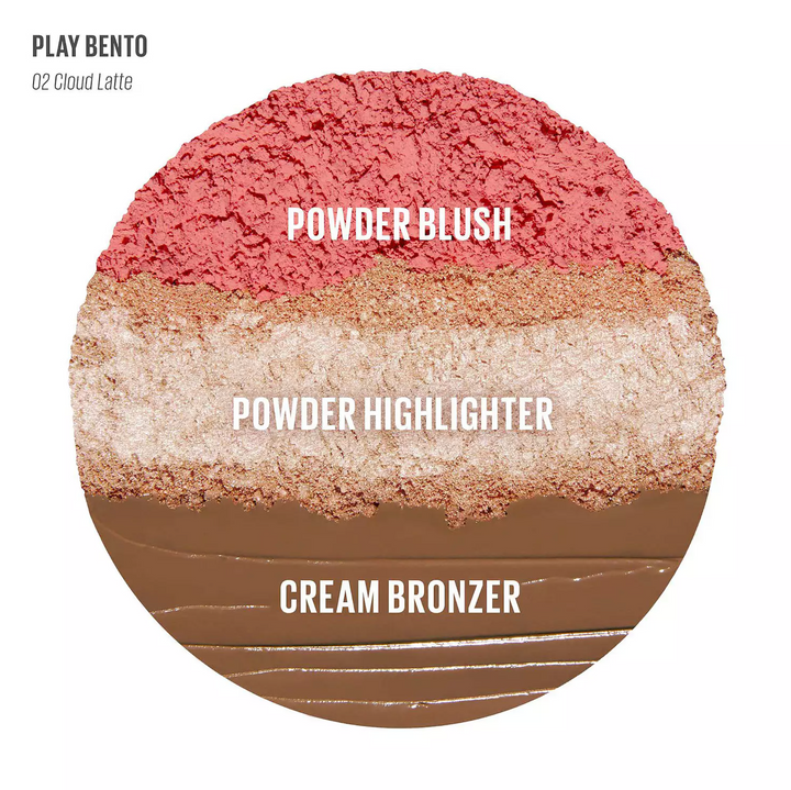 Kaja Face Bento Cream Bronzer, Powder Blush & Highlighter Sculpting Trio