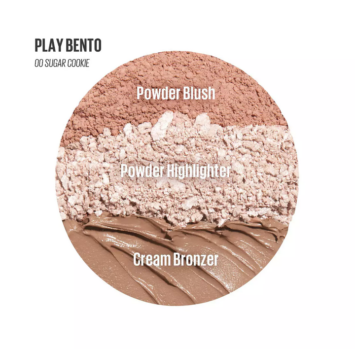 Kaja Face Bento Cream Bronzer, Powder Blush & Highlighter Sculpting Trio