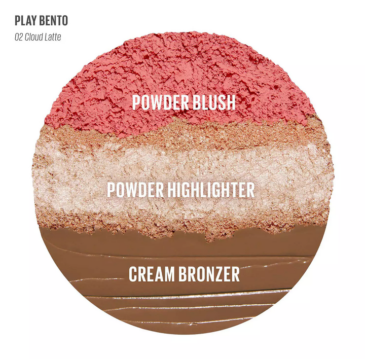 Kaja Face Bento Cream Bronzer, Powder Blush & Highlighter Sculpting Trio