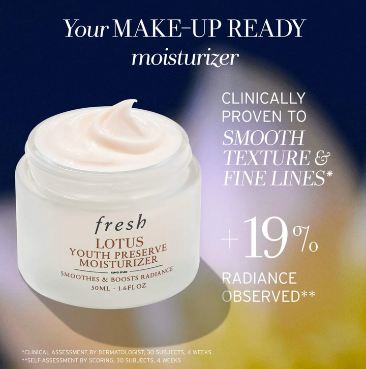 fresh Lotus Youth Preserve Moisturizer - Smoothes & Boosts Radiance (0.5oz)