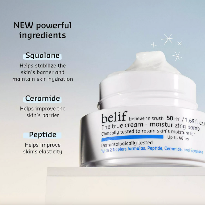 belif The True Cream Moisturizing Bomb with Peptide and Ceramide