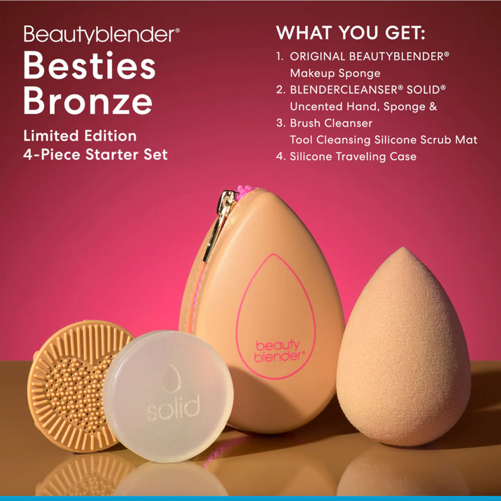 beautyblender BESTIES BRONZE Limited-Edition Beauty Sponge and Cleanser Starter Set