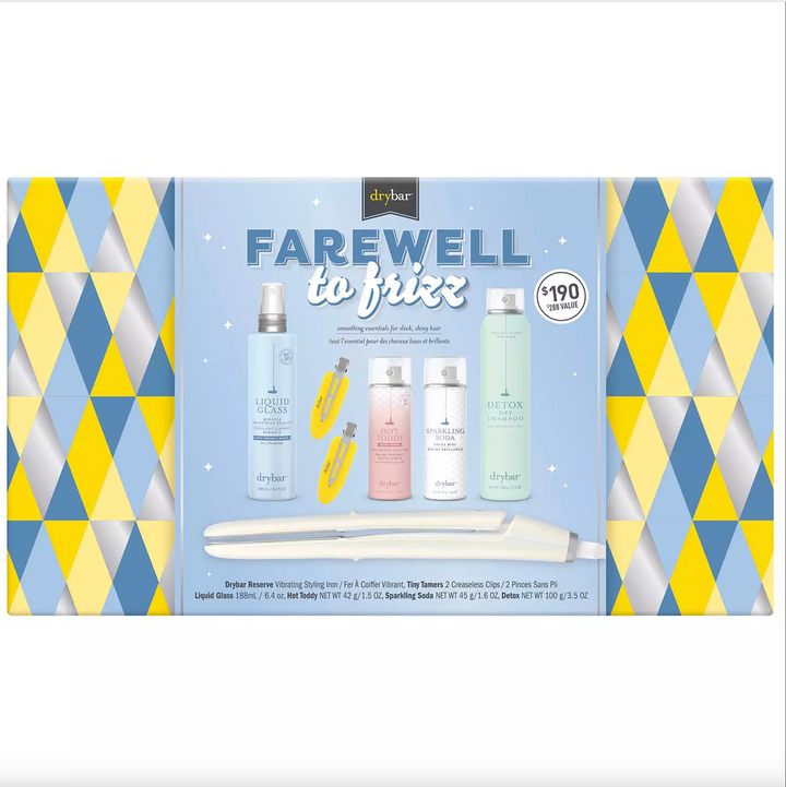 Drybar "Farewell To Frizz"  Reserve Vibrating Flat Iron & Detox Dry Shampoo Hair Set