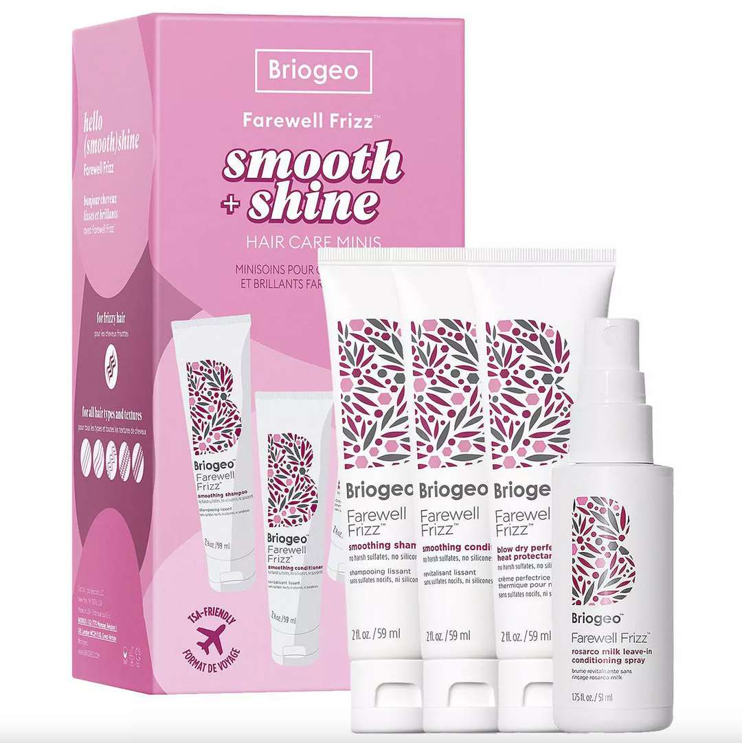 Briogeo Farewell Frizz Smooth + Shine Hair Care Travel Kit for Frizz Control + Heat Protection