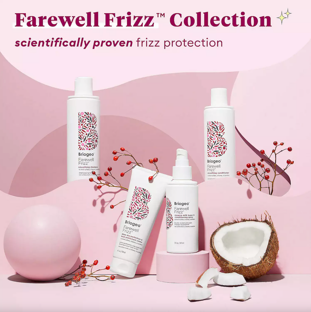 Briogeo Farewell Frizz Smooth + Shine Hair Care Travel Kit for Frizz Control + Heat Protection