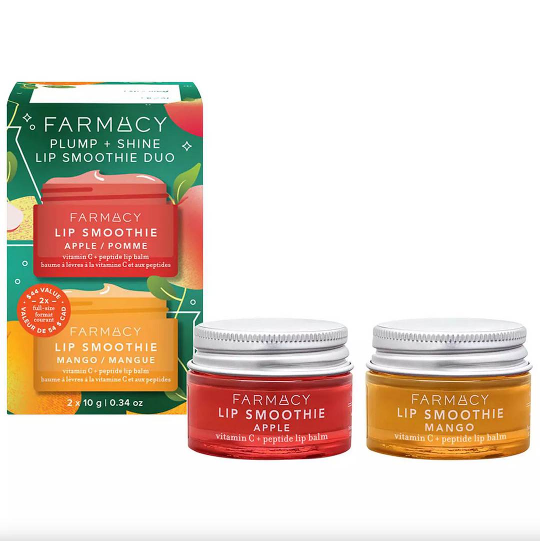 Farmacy Plump + Shine Lip Smoothie Duo with Peptides + Vitamin C