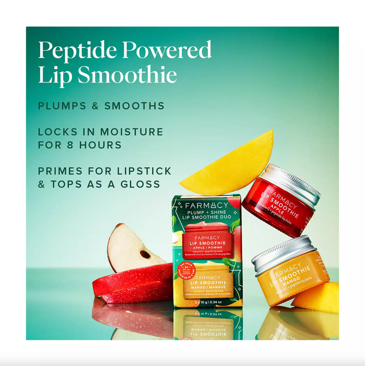 Farmacy Plump + Shine Lip Smoothie Duo with Peptides + Vitamin C