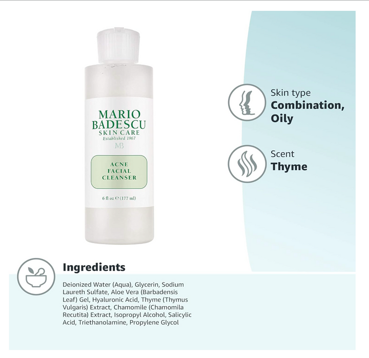 Mario Badescu Acne Facial Cleanser - 6oz