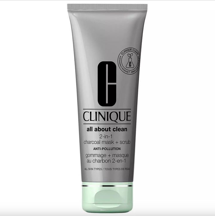 CLINIQUE All About Clean 2-in-1 Charcoal Face Mask + Scrub - 3.4fl oz