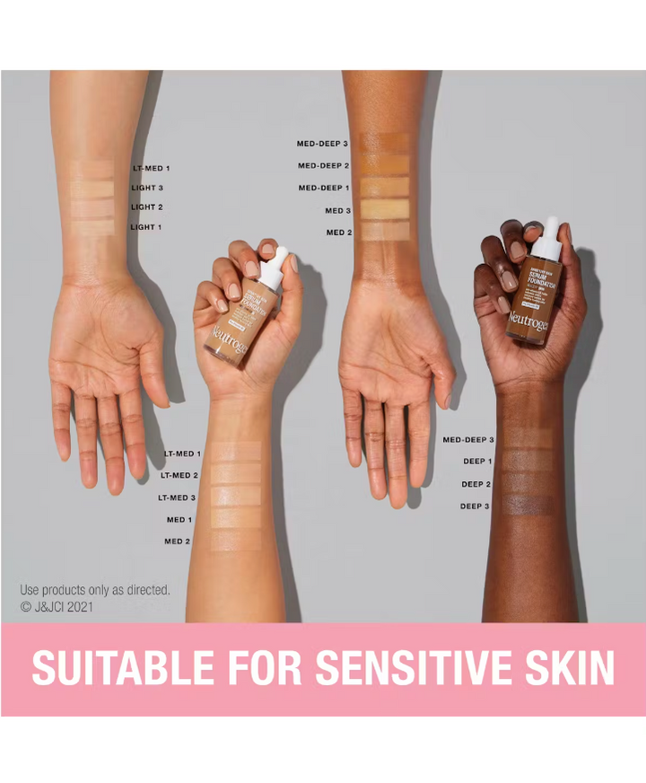 Neutrogena Sensitive Skin Serum Foundation with Moisturizing Vitamin-B5