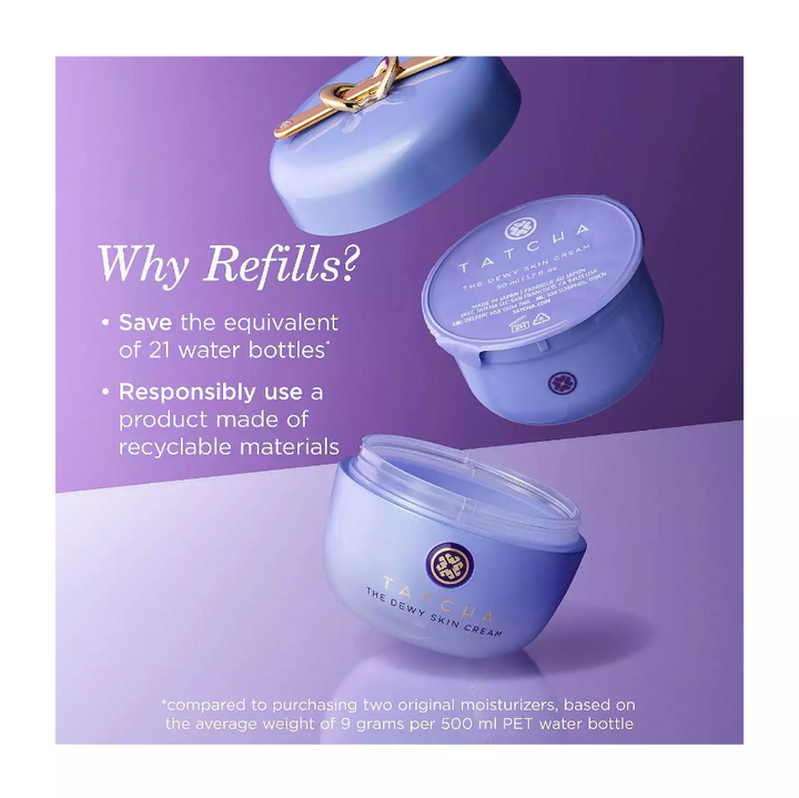 Tatcha The Dewy Skin Cream Plumping & Hydrating Refillable Moisturizer