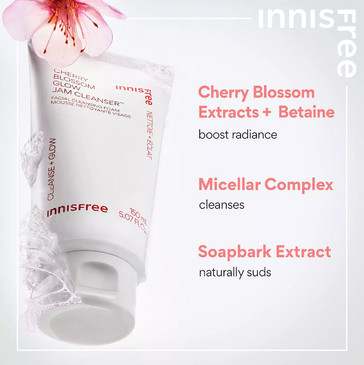 innisfree Cherry Blossom Glow Jam Cleanser - 5.07oz