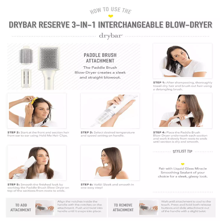 Drybar Reserve 3-in-1 Interchangeable Blow-Dryer