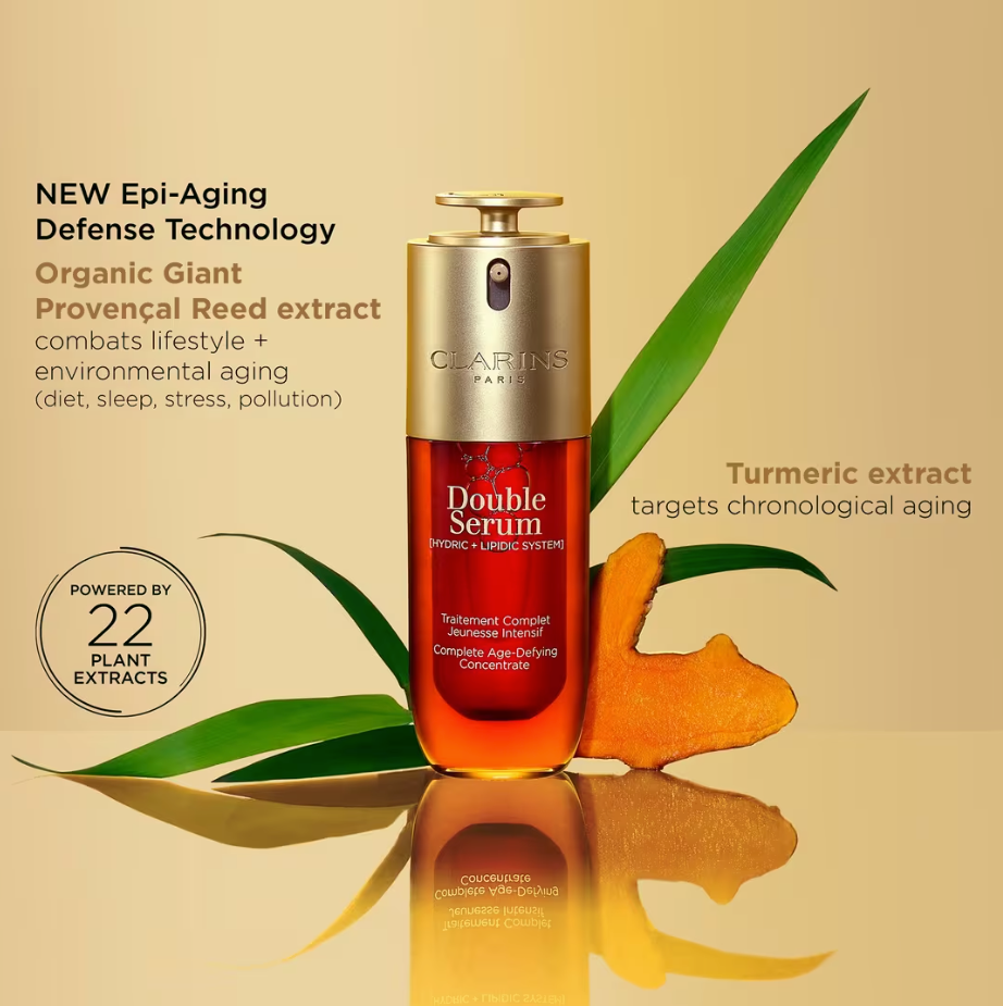 Clarins Double Serum Anti-Aging to Firm, Boost Radiance and Refine Pores