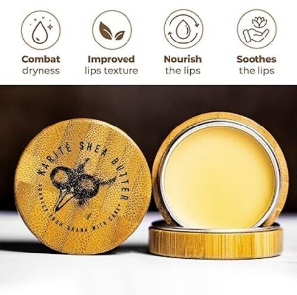 Karité Shea Butter Nourishing Lip Balm Intense Lip Moisturizer for Dry Lips