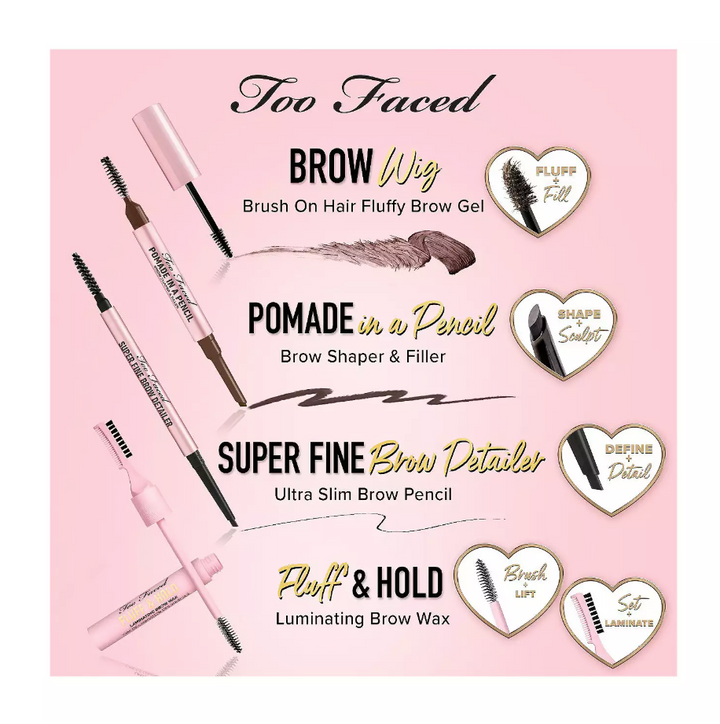 Too Faced Fluff & Hold Laminating Brow Wax - 0.13oz