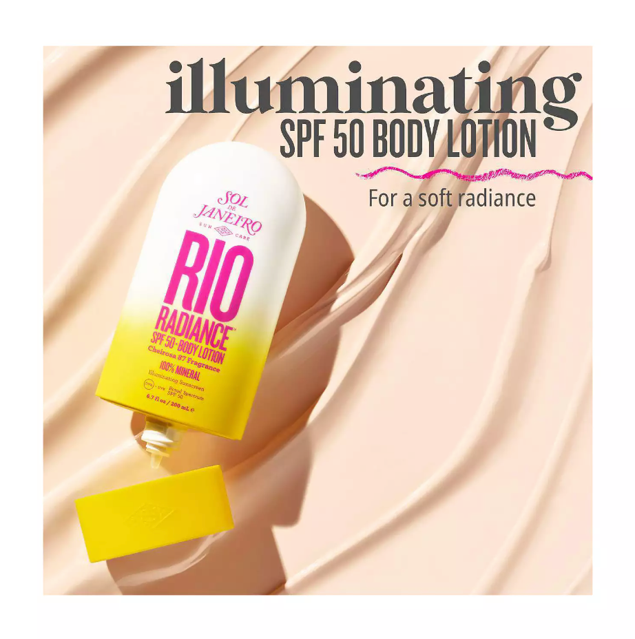 Sol de Janeiro Rio Radiance SPF 50 Mineral Body Lotion Sunscreen with Niacinamide 6.7oz