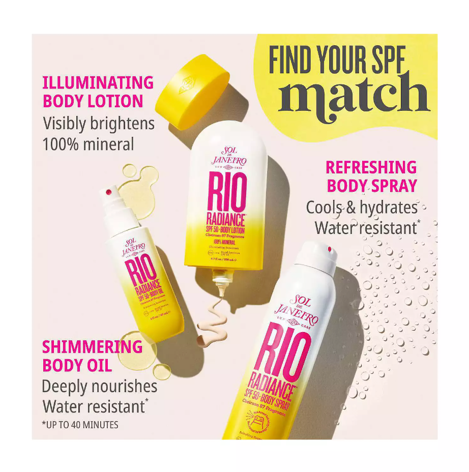 Sol de Janeiro Rio Radiance SPF 50 Mineral Body Lotion Sunscreen with Niacinamide 6.7oz