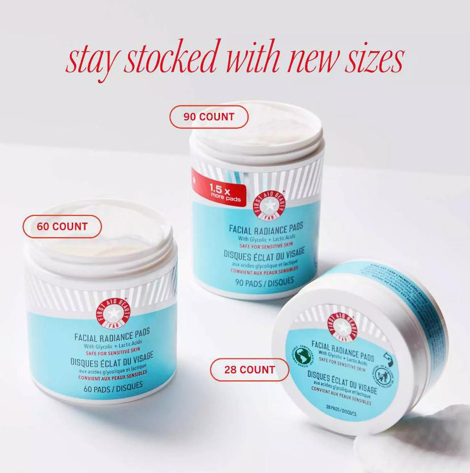 First Aid Beauty Facial Radiance Pads with Glycolic + Lactic Acids