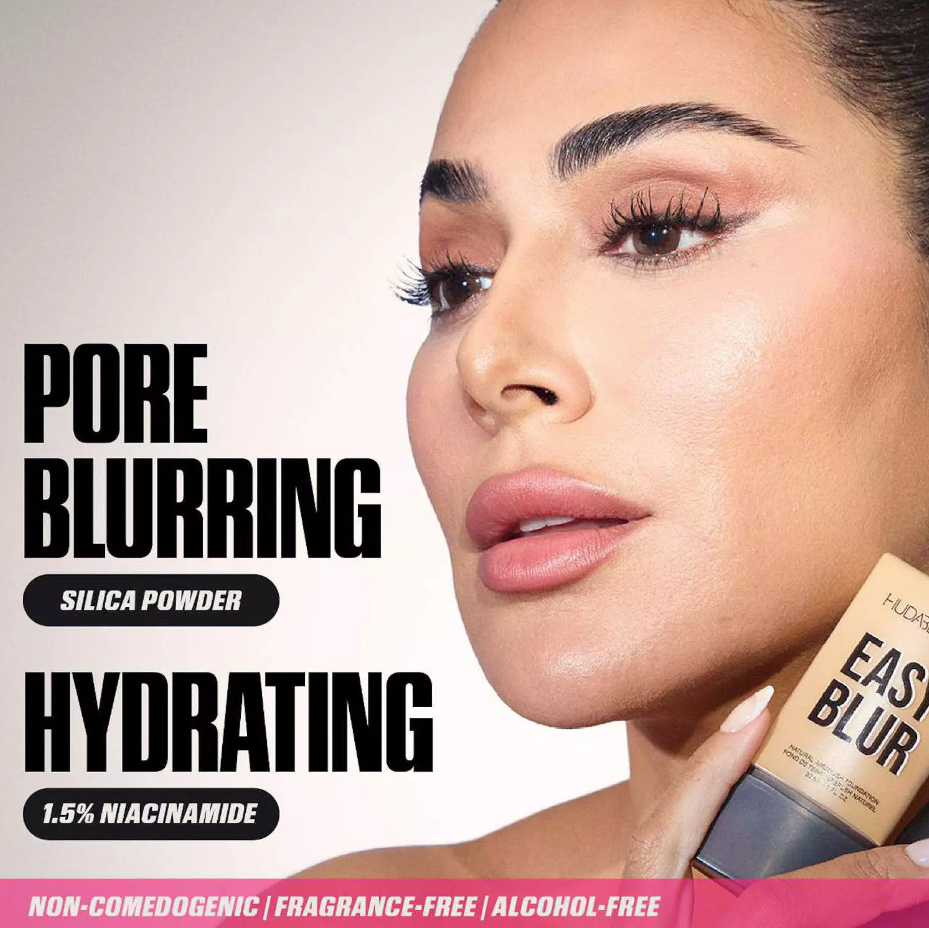 HUDA BEAUTY Easy Blur Natural Airbrush Foundation with Niacinamide