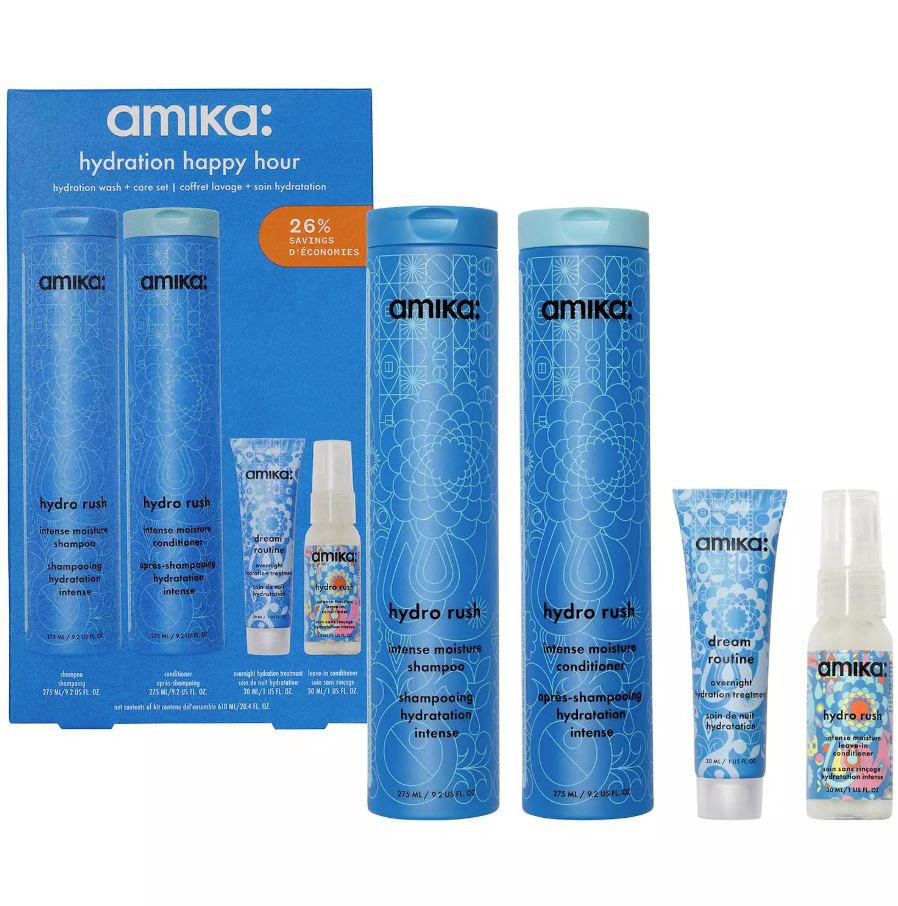 amika Hydration Happy Hour Wash + Care Hair Set